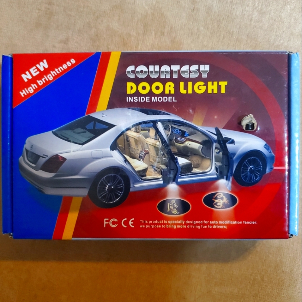 AMG logo - Courtesy LED Projector Door Lights - New - Never used